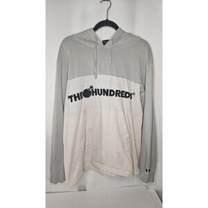 The Hundreds Hoodie Sweatshirt Mens Size 2XL Gray Pink Colorblock Y2K Flaw